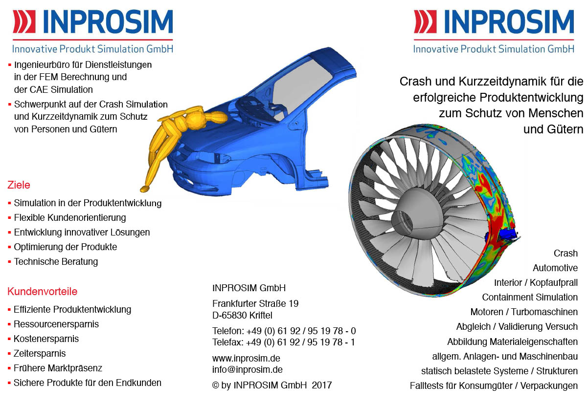 INPROSIM GmbH - Unternehmensflyer